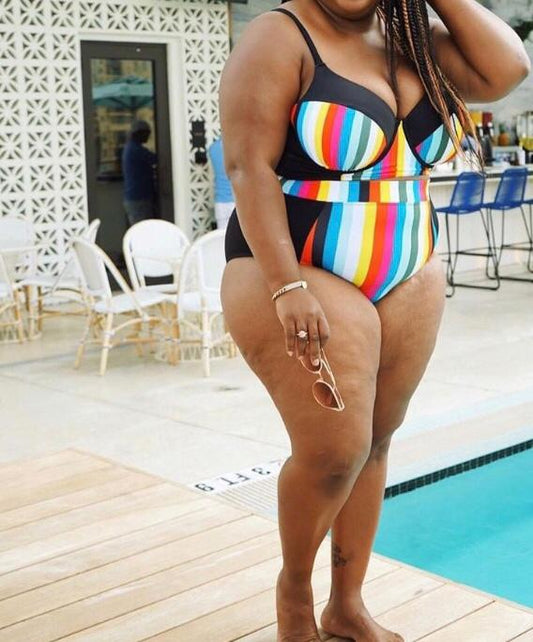 Rainbow Two Piece Swimsuit